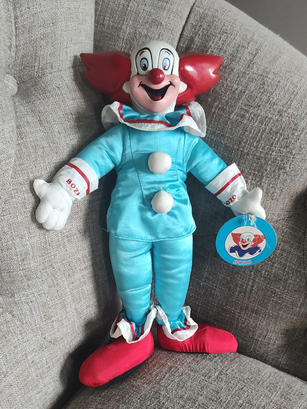 Vintage Bozo The Clown Plush Doll - Larry Harmon Pictures Original Tag